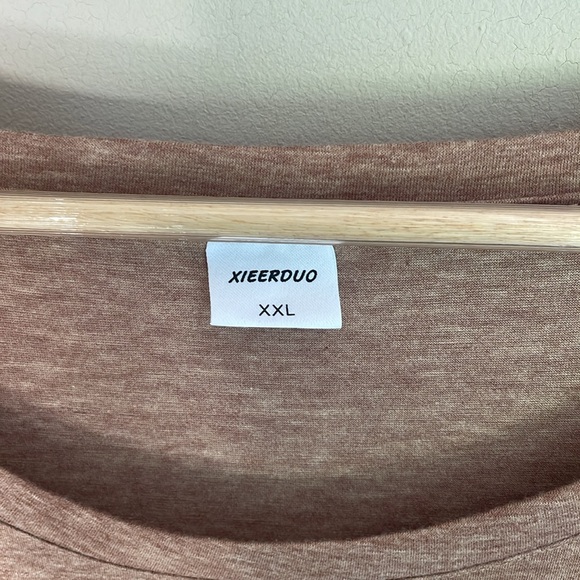 Xieerduo casual brown tee shirt - Picture 2 of 8
